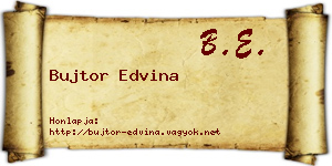 Bujtor Edvina névjegykártya